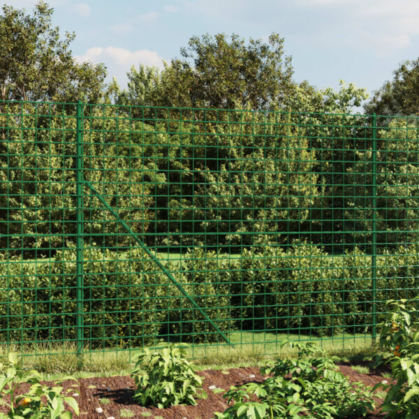 Green PVC Coated Galvanized Steel Wire Mesh Fence Durable UV Resistant Outdoor