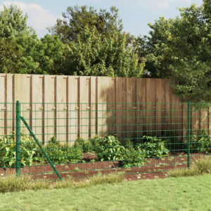 Green PVC Coated Galvanized Steel Wire Mesh Fence with Spike Anchors for Garden