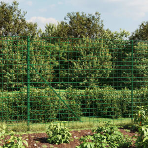 Green PVC Coated Galvanized Steel Wire Mesh Fence with Spike Anchors for Garden