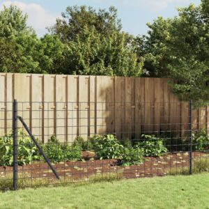 Galvanised Steel Wire Mesh Fence Anthracite PVC Coated UV Resistant Durable