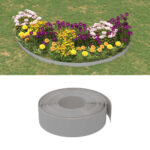 Flexible Grey Garden Lawn Edging Border Polyethylene UV Water Resistant Easy Install