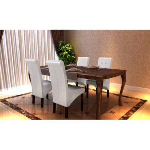 Dining Chairs 4 pcs White Faux Leather