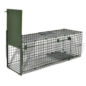 Humane Animal Live Catch Trap Single Door Steel Mesh Safe Handling Pest Control