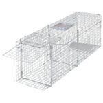 Galvanized Steel Humane Animal Live Trap Large Cage Safe Capture Release