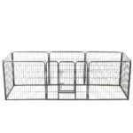 Heavy Duty Dog Playpen Large Pet Exercise Pen Indoor Outdoor Safety Gate Black