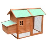 Deluxe Wooden Chicken Coop Hen House Poultry Hutch Cage with Ramp and Tray