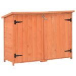 Wooden Garden Storage Shed Elegant Compact Waterproof Roof Outdoor Tool Cabinet