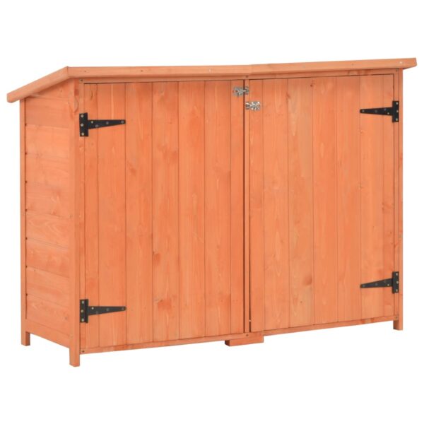 Wooden Garden Storage Shed Elegant Compact Waterproof Roof Outdoor Tool Cabinet