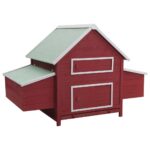 Spacious Wooden Chicken Coop Hen House with Nest Boxes & Ventilation Window