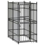 Outdoor Dog Kennel Steel 1.84 m²