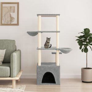 Deluxe Multi-Level Cat Tree Tower with Soft Plush & Sisal Scratching Posts