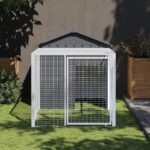 Spacious Galvanised Steel Chicken Coop with Run Mesh Roof Weather Resistant