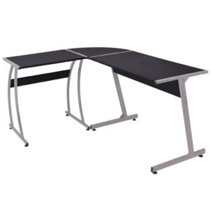 Corner Desk L-Shaped Black