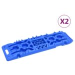 Off-Road Recovery Traction Mats Blue Nylon Vehicle Tire Grip Boards Pair