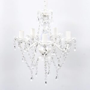 Elegant Crystal Glass Chandelier Ceiling Light Fixture Transparent Acrylic Decor