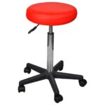 Adjustable Red Office Stool Comfortable Modern Lightweight Gas Lift Chair