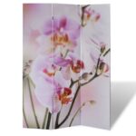 Elegant Folding Room Divider Privacy Screen Floral Print Home Decor Partition