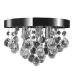 Elegant Crystal Chandelier Ceiling Lamp Luxurious Lighting Decor Chrome Finish