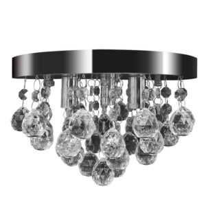 Elegant Crystal Chandelier Ceiling Lamp Luxurious Lighting Decor Chrome Finish