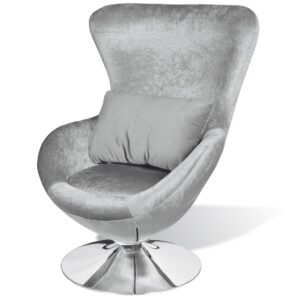 Armchair with Egg Shape Silver