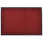 High-Quality Red PVC Backed Door Mat Indoor Outdoor Non-Slip Easy Clean