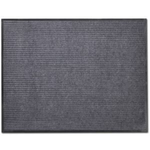 Durable Grey Entrance Floor Mat Non-Slip Backing Indoor Outdoor Use Easy Clean