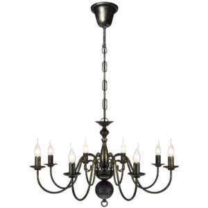 Elegant Antique Black Metal Chandelier Ceiling Pendant Light Fixture Classic