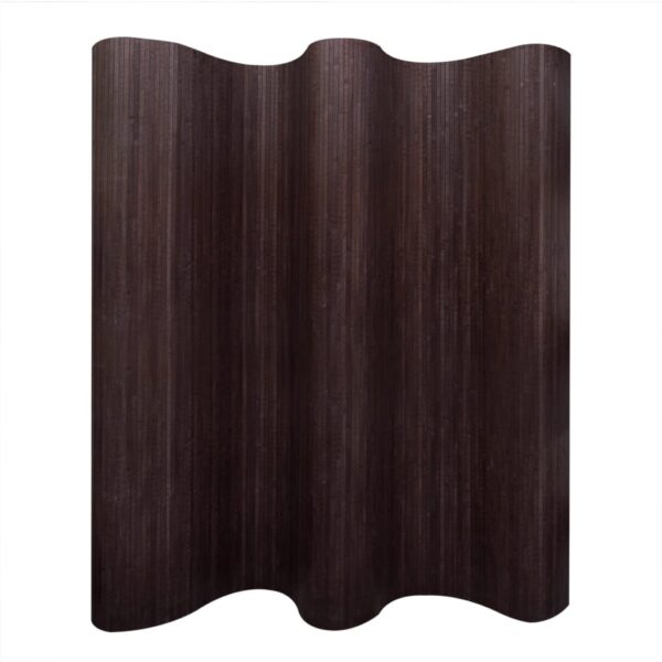 Bamboo Room Divider Privacy Screen Dark Brown Flexible Home Decor Partition