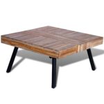 Vintage  Reclaimed Teak Wood Coffee Table Handmade Polished Unique Chic