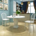 Dining Chairs 2 pcs White Solid Rubber Wood