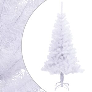 White Artificial Christmas Tree Snowy Look PVC Indoor Outdoor Decor with Stand