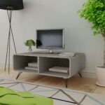 Coffee Table 90x55.5x38.5 cm Solid Paulownia Wood Grey