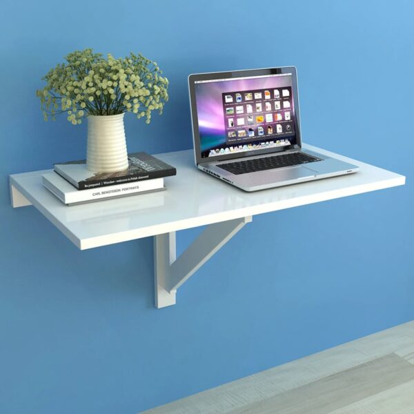 Folding Wall Table White 100x60 cm