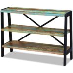 Vintage Solid Reclaimed Wood Sideboard Handmade Retro  with Steel Frame