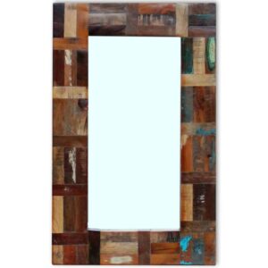 Mirror Solid Reclaimed Wood 80x50 cm