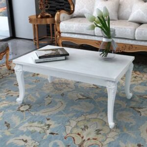 Coffee Table 100x60x42 cm High Gloss White