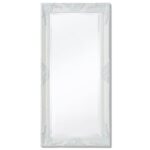 Wall Mirror Baroque  100x50 cm White