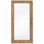 Wall Mirror Baroque  100x50 cm Gold