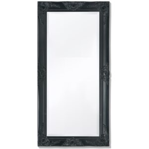 Elegant Baroque  Wall Mirror Bevelled Edge Wooden Frame Black Decorative