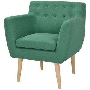 Modern Green Fabric Armchair Comfortable Living Room Lounge Easy Assembly