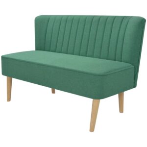 Modern Green Fabric Loveseat Sofa Comfortable Living Room Furniture Easy Assembly