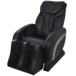 Massage Chair Black Faux Leather