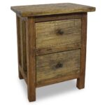 Rustic Charm Solid Reclaimed Wood Nightstand Handmade Vintage  End Table