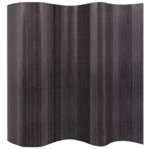 Bamboo Grey Room Divider Privacy Screen Home Decor Flexible Portable Lightweight