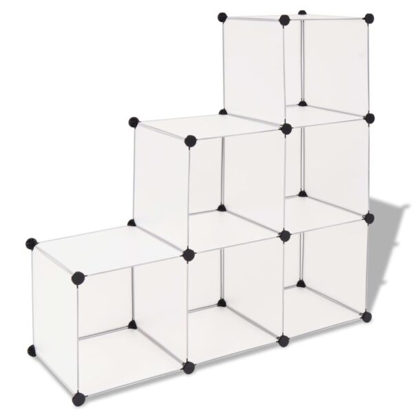 White Cube Storage Organizer Shelf Multifunctional Bookcase Shoe Rack Easy Clean