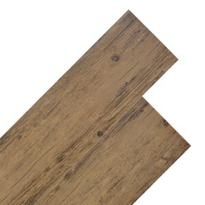 Luxury Walnut Brown PVC Flooring Planks Waterproof Vinyl Floor Tiles Easy Install