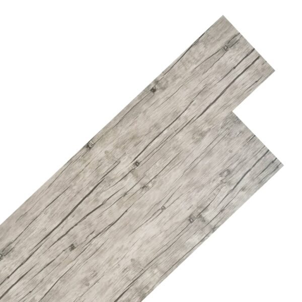 Waterproof Oak Washed PVC Flooring Planks Durable Easy Install Home Decor Set