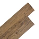 Self-Adhesive PVC Flooring Planks Walnut Brown Waterproof Durable Easy Install