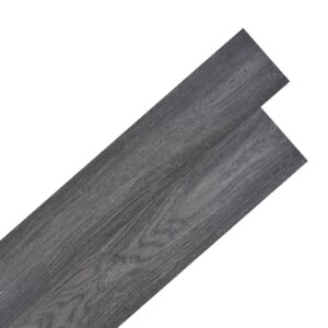 Self-Adhesive PVC Flooring Planks Waterproof Mildew Resistant Black White