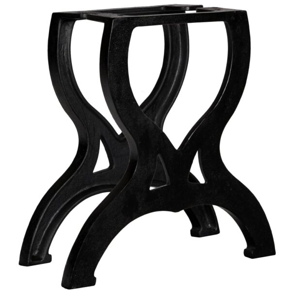 Industrial  X-Frame Coffee Table Legs Cast Iron Durable Easy Assembly Black